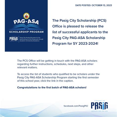 pasig city scholarship application form 2023-2024|Pasig LGU extends PAG.